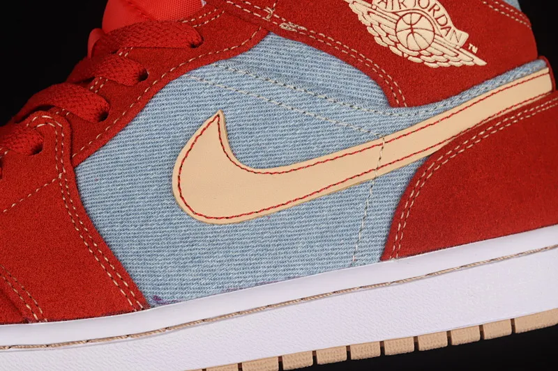 All categories Air Jordan Jordan series basketball shoes Air Jordan 1 Mid Different versions Levi's x Air Jordan 1 Mid "Denim" AJ1 Joe 1 Levi's denim mid-top basketball shoes DM4352-600